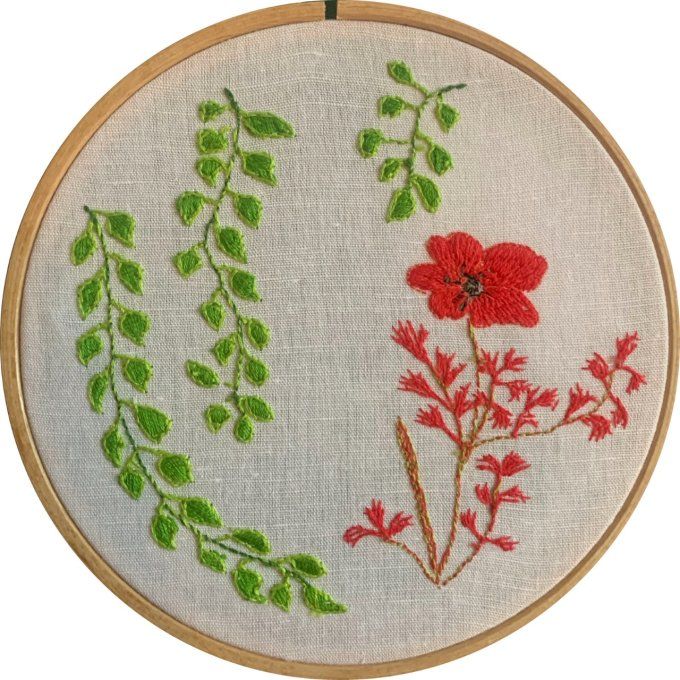 Kit de broderie traditionnelle : FLEUR D'ETE