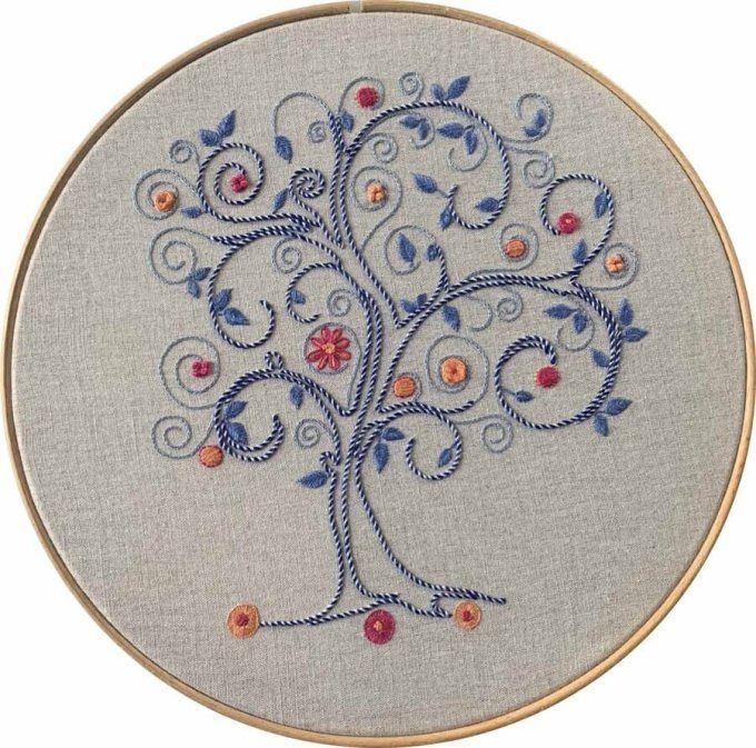 Kit de broderie traditionnelle :  Mon ARBRE PRINTEMPS de Sophie Delhomme